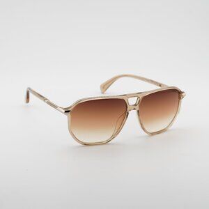 Rag & Bone RNB1074/S 010A N4 Sunglasses Beige Aviator Frame, Brown Lenses